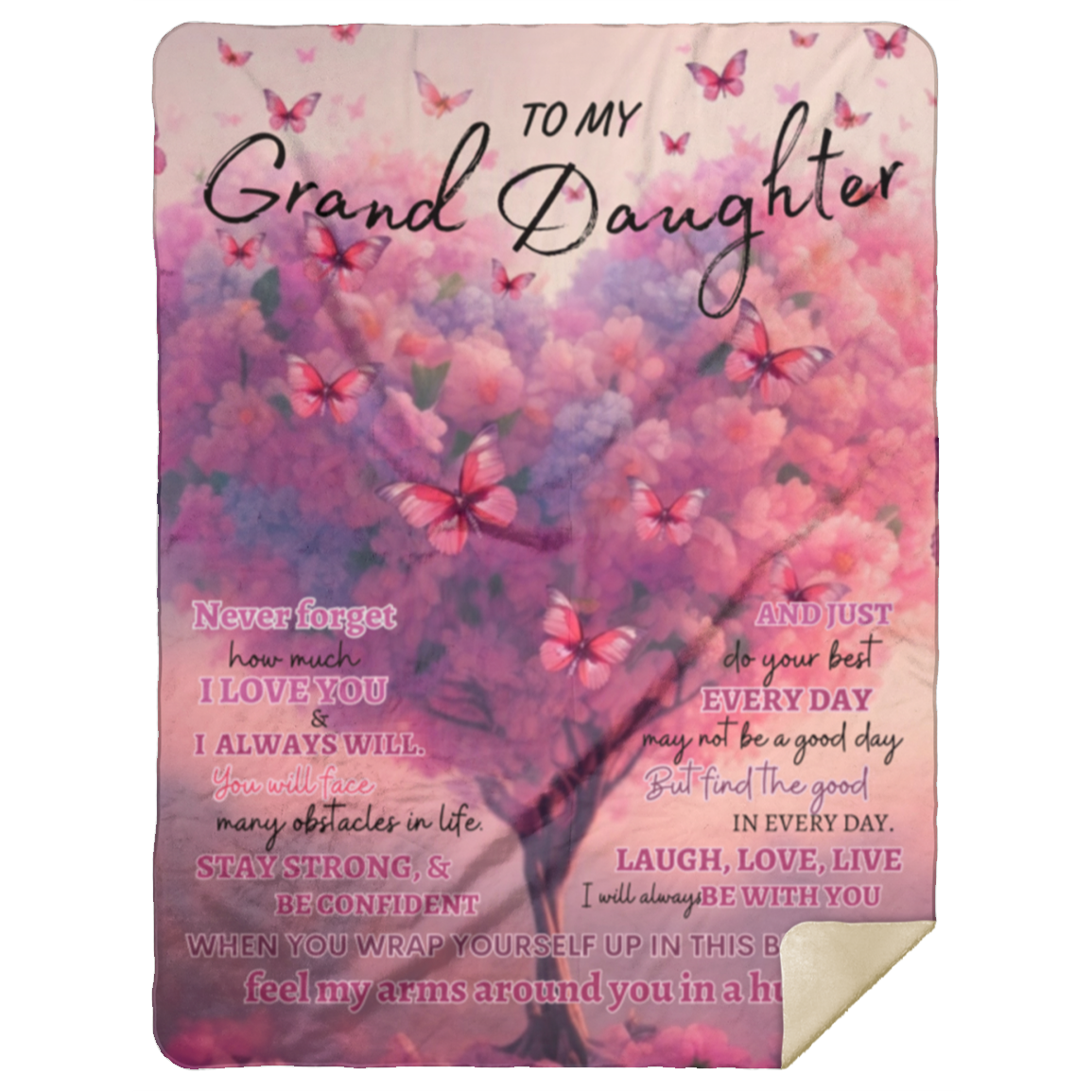 Grandma's Embrace | Silky Snuggle Blanket for Your Beloved Granddaughter