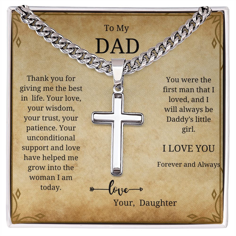 To My Dad from Daughter Necklace | Gift for Fathers Day | Birthday | Appreciation