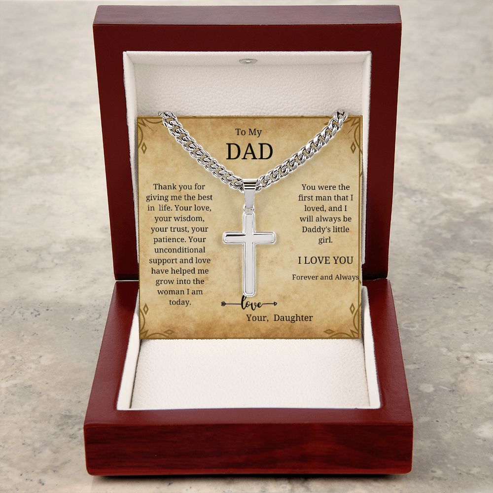 To My Dad from Daughter Necklace | Gift for Fathers Day | Birthday | Appreciation