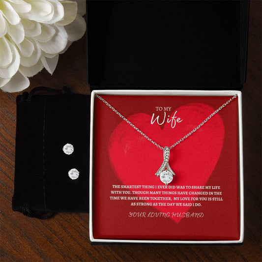 To My Wife - Elegant Necklace Gift | Romantic Jewelry for Anniversary, Birthday & Valentine’s Day