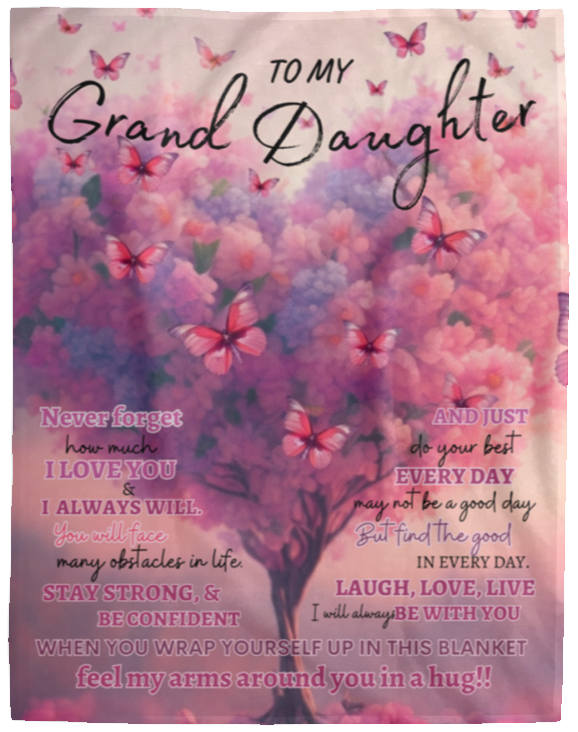 Grandma's Embrace | Silky Snuggle Blanket for Your Beloved Granddaughter