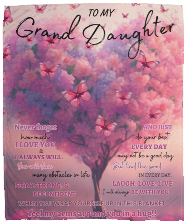 Grandma's Embrace | Silky Snuggle Blanket for Your Beloved Granddaughter