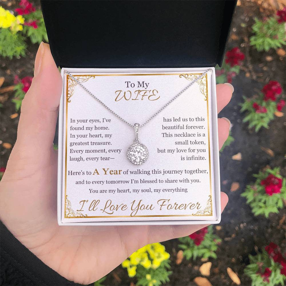 Milestone Anniversary Necklace for Wife | Elegant Gift for 1st, 10th, 20th, 30th, & 40th Anniversaries