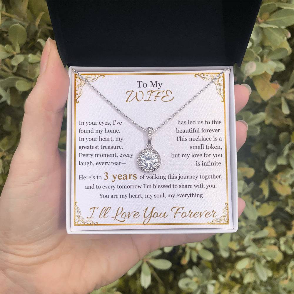 Milestone Anniversary Necklace for Wife | Elegant Gift for 1st, 10th, 20th, 30th, & 40th Anniversaries