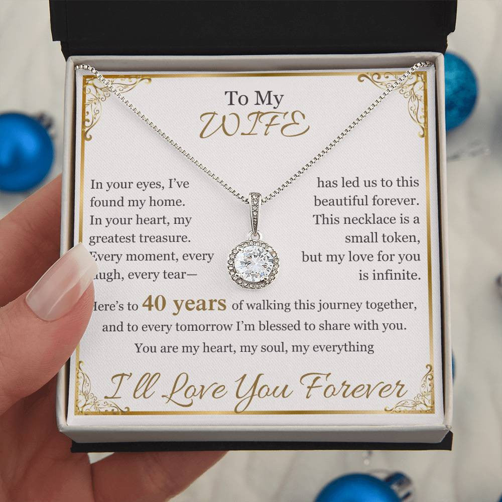 Milestone Anniversary Necklace for Wife | Elegant Gift for 1st, 10th, 20th, 30th, & 40th Anniversaries