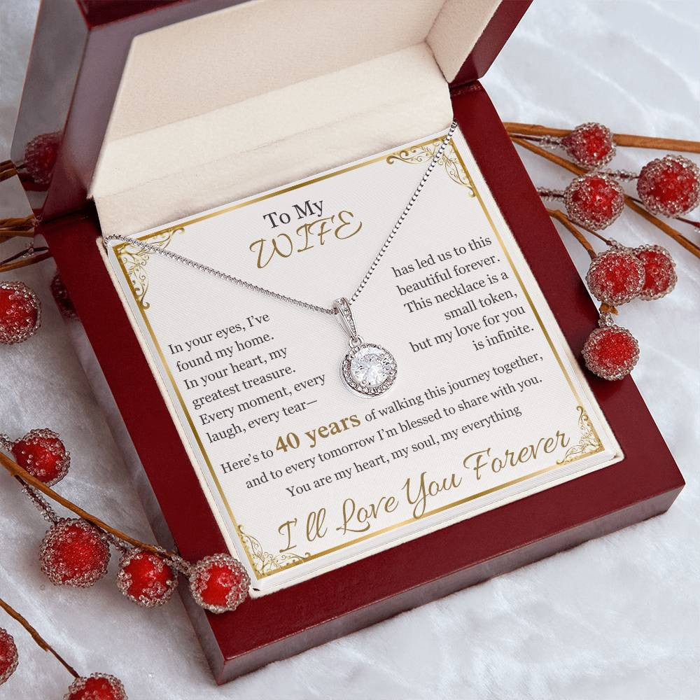 Milestone Anniversary Necklace for Wife | Elegant Gift for 1st, 10th, 20th, 30th, & 40th Anniversaries