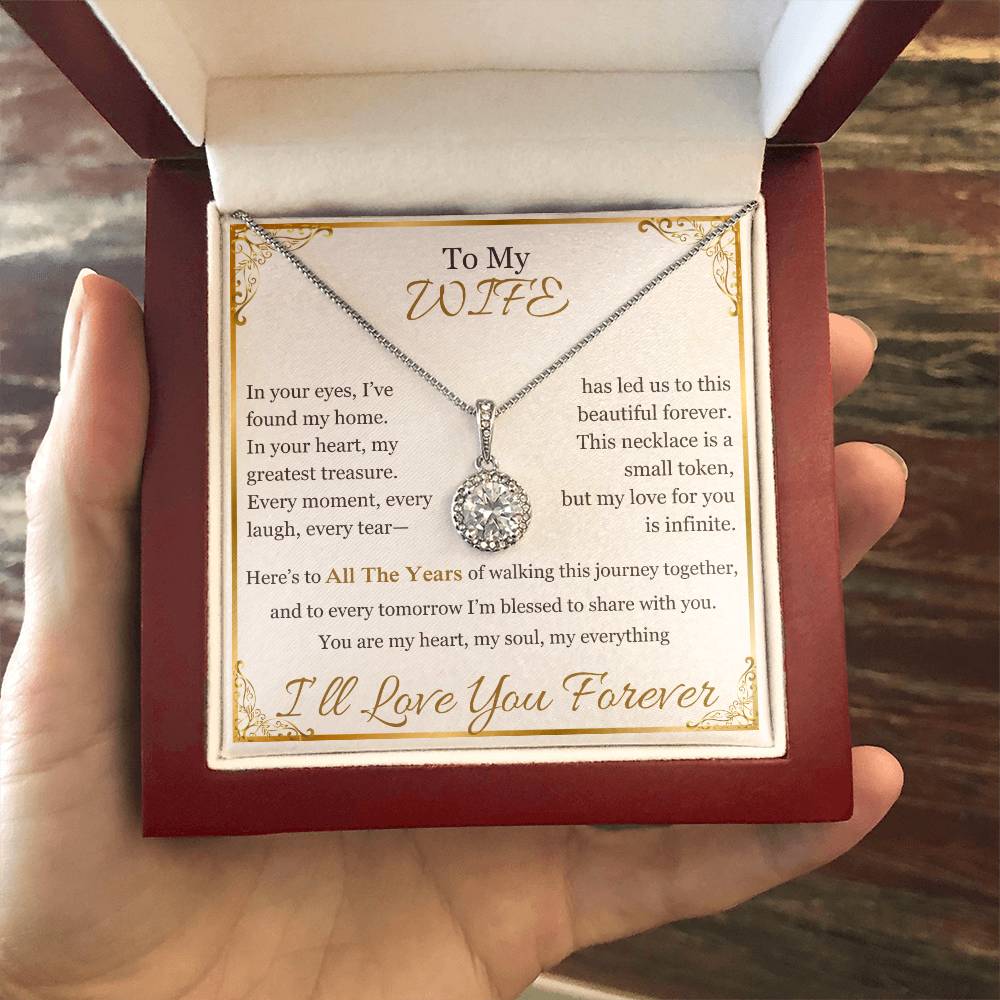 Milestone Anniversary Necklace for Wife | Elegant Gift for 1st, 10th, 20th, 30th, & 40th Anniversaries