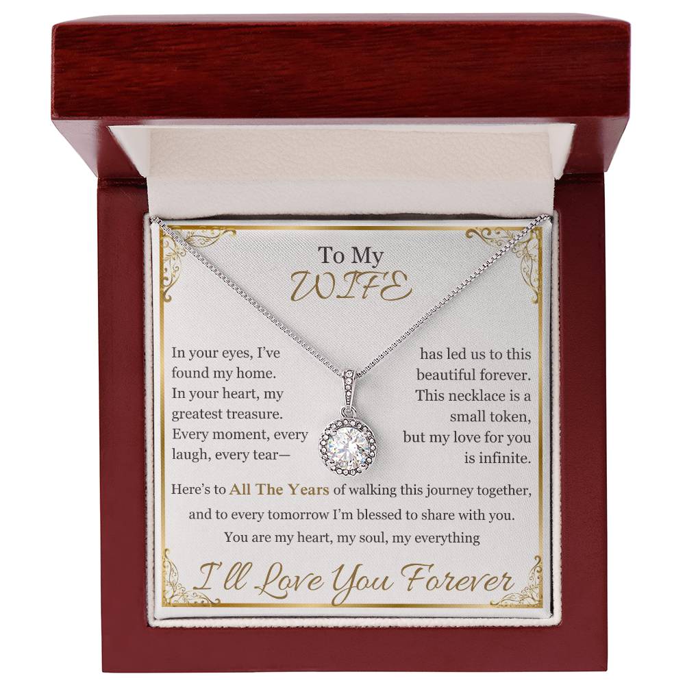 Milestone Anniversary Necklace for Wife | Elegant Gift for 1st, 10th, 20th, 30th, & 40th Anniversaries