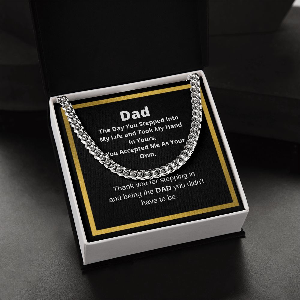Cuban Link Chain Necklace, Father's Day Necklace, To My Dad Gift, Gift From Son, Papa Gift, Father's Day Jewelry, Necklace For Dad