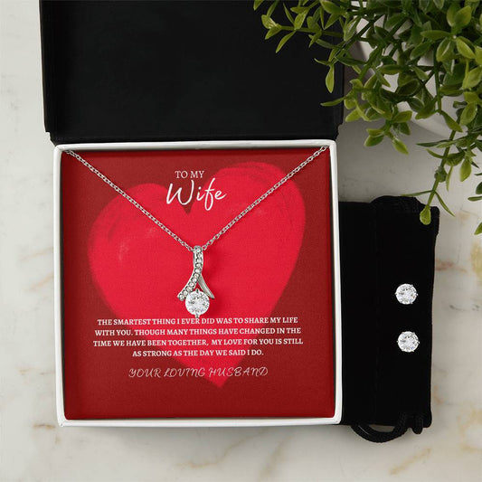 To My Wife - Elegant Necklace Gift | Romantic Jewelry for Anniversary, Birthday & Valentine’s Day