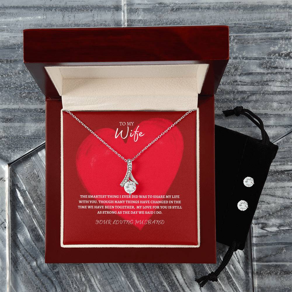 To My Wife - Elegant Necklace Gift | Romantic Jewelry for Anniversary, Birthday & Valentine’s Day