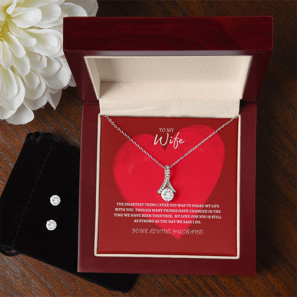 To My Wife - Elegant Necklace Gift | Romantic Jewelry for Anniversary, Birthday & Valentine’s Day