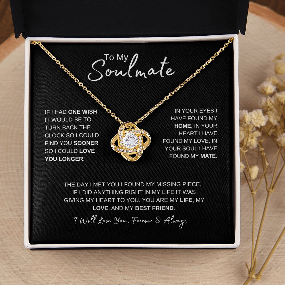 To My Soulmate | Love Knot Necklace