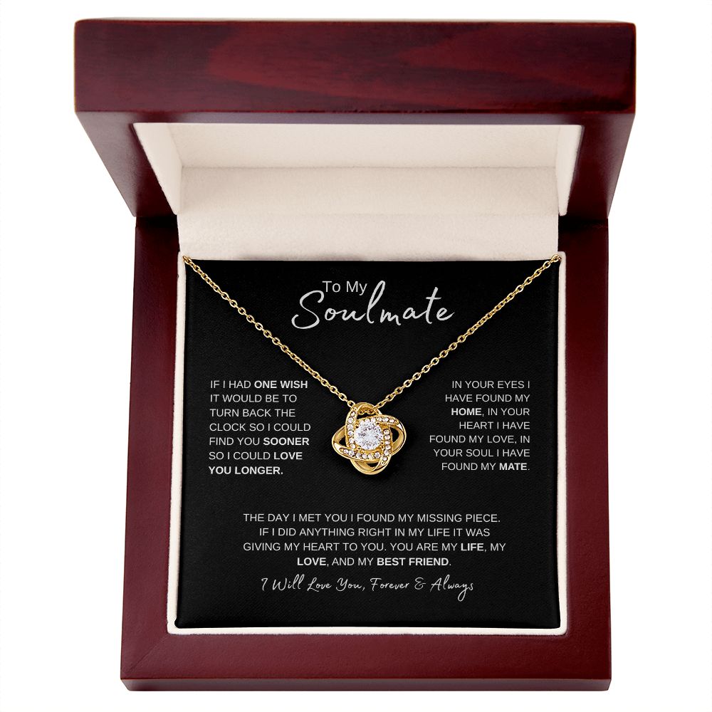 To My Soulmate | Love Knot Necklace