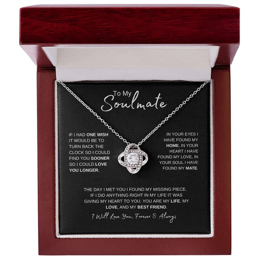 To My Soulmate | Love Knot Necklace